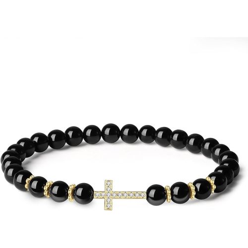 Eryi-Bracelet Pierre Charm Croix Chrétienne Femme
