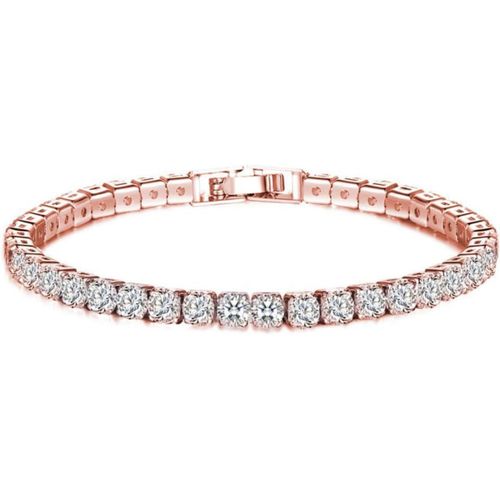 Eryi-Bracelet De Tennis Argent Femme, Bracelet Zircon Plaqué Or 18k Pour Fille, Bracelets Tennis Brillant, Bracelets Cristal Cadeau Pour Fête Des Mères Anniversaire Saint-Valentin