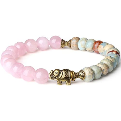 Eryi-Bracelet À Charms Éléphant Quartz Femme