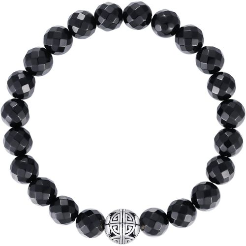 Eryi-Naturelles 8mm Pierres Bracelet Précieuses Deavec Cristal Bangle En Perles Avec Pendentif En Argent Sterling 925 Pendentif Double Bonheur