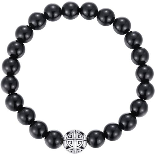 Eryi-Naturelles 8mm Pierres Bracelet Précieuses Deavec Cristal Bangle En Perles Avec Pendentif En Argent Sterling 925 Pendentif Double Bonheur
