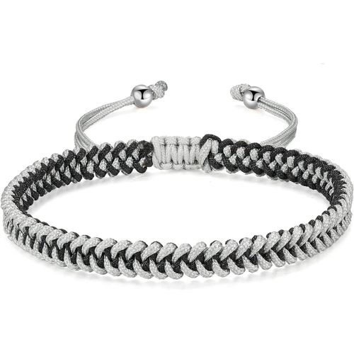 Eryi-Bracelet En Corde Tressée Femmes Hommes, Filles Garçons Anniversaire Amitié Couple Cadeaux Bijoux Faits À La Main Corde Noire Corde Rouge
