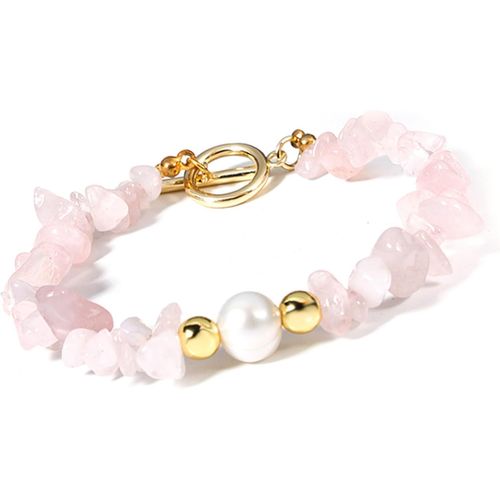 Eryi-Bracelet Élastique Avec Perle Lithothérapie Pierre Naturelle Irrégulière Yoga Fille Femme