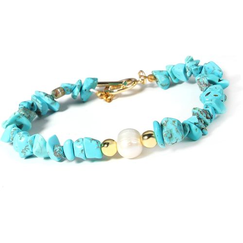 Eryi-Bracelet Élastique Avec Perle Lithothérapie Pierre Naturelle Irrégulière Yoga Fille Femme