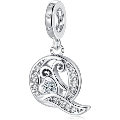 Eryi-Cadeau De Saint-Valentin - Lettre A-Z Charms S'adapte Au Collier Bracelet Européen,Cadeau Pour Femmes Filles Anniversaire
