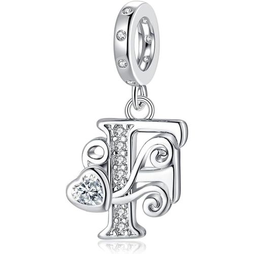 Eryi-Cadeau De Saint-Valentin - Lettre A-Z Charms S'adapte Au Collier Bracelet Européen,Cadeau Pour Femmes Filles Anniversaire