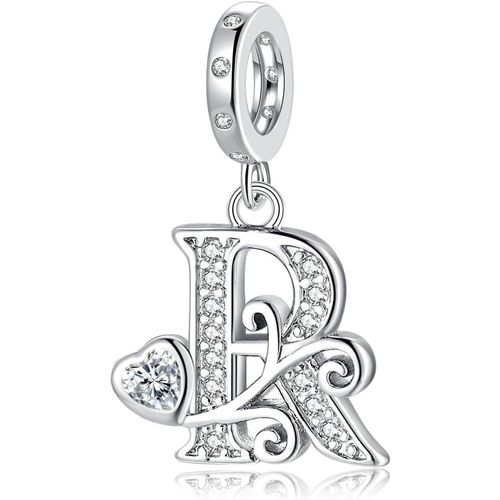 Eryi-Cadeau De Saint-Valentin - Lettre A-Z Charms S'adapte Au Collier Bracelet Européen,Cadeau Pour Femmes Filles Anniversaire