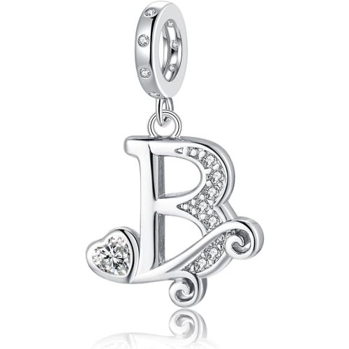 Eryi-Cadeau De Saint-Valentin - Lettre A-Z Charms S'adapte Au Collier Bracelet Européen,Cadeau Pour Femmes Filles Anniversaire