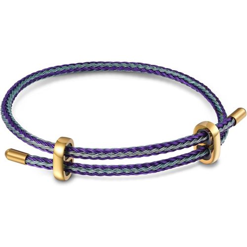 Eryi-Basic Pink Blue Red Purple Adjustable Bracelet Avec 2 Bouchons, Bracelet En Acier Inoxydable Pour Femmes, Cadeau De Charme Festif Pour Elle