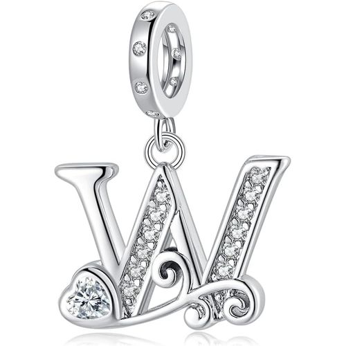 Eryi-Cadeau De Saint-Valentin - Lettre A-Z Charms S'adapte Au Collier Bracelet Européen,Cadeau Pour Femmes Filles Anniversaire