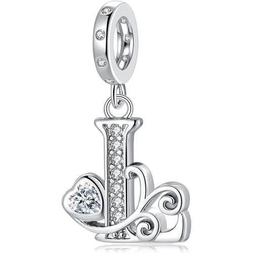 Eryi-Cadeau De Saint-Valentin - Lettre A-Z Charms S'adapte Au Collier Bracelet Européen,Cadeau Pour Femmes Filles Anniversaire