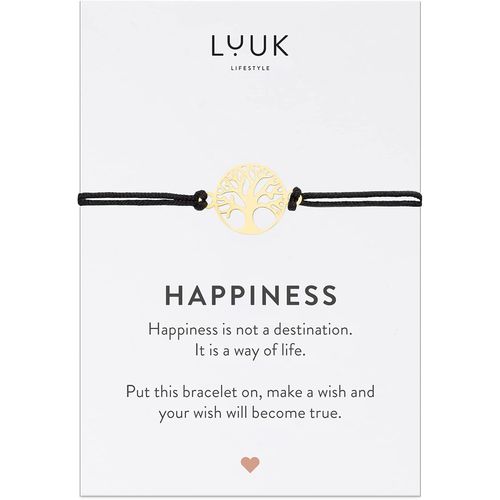 Eryi-Bracelets Filigranes Avec Différents Pendentifs Et Carte Happiness, Porte-Bonheur, Bracelets D'amitié, Cadeau Personnel, Matériaux Résistants, Longueur Réglable, Couleurs Différentes