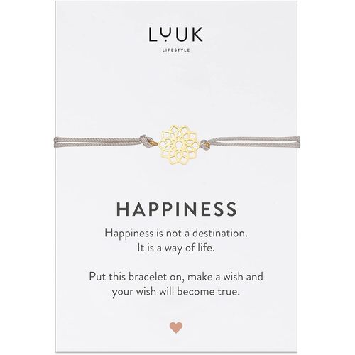 Eryi-Bracelets Filigranes Avec Différents Pendentifs Et Carte Happiness, Porte-Bonheur, Bracelets D'amitié, Cadeau Personnel, Matériaux Résistants, Longueur Réglable, Couleurs Différentes