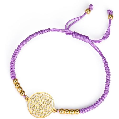 Eryi-Bracelet En Corde Tissée Fleur De Vie Pour Femme - Graine De Vie - Mandala - Géométrie Sacrée - Déclaration De Protection - Bracelet En Corde Creuse Réglable