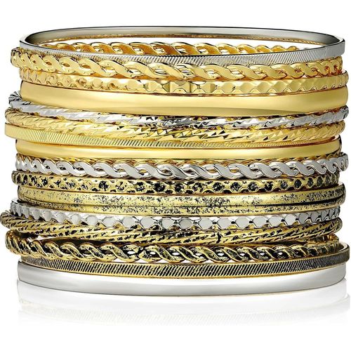 Eryi-Bracelets Joncs Aztèques En Métal Mixte Pour Femme, Bracelet Jonc Bracelet Boho Bijoux Gitans Bijoux Accessoires De Pirate Pour Femme Fille Indien, 16 Pièces