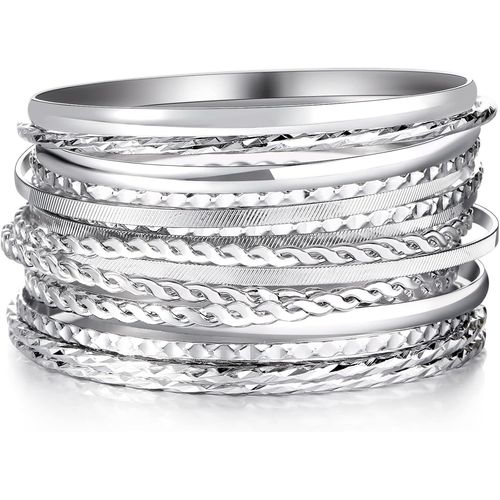 Eryi-Bracelets Joncs Aztèques En Métal Mixte Pour Femme, Bracelet Jonc Bracelet Boho Bijoux Gitans Bijoux Accessoires De Pirate Pour Femme Fille Indien, 16 Pièces