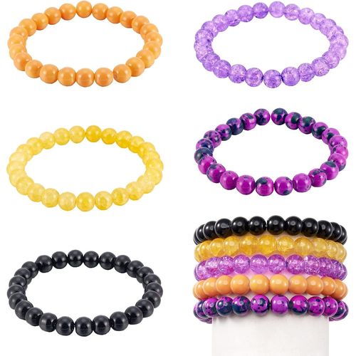 Eryi-Bracelets Extensibles En Perles Faits À La Main - Perles De Cristal - Bracelet Empilable Pour Homme Et Femme