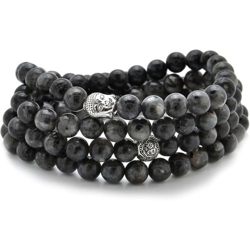 Eryi-Bracelet Ou Collier De 108 Perles De Prière Mala Avec Breloque Bouddha