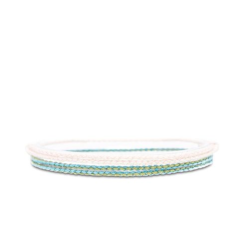 Eryi-2x Bracelet De Cheville Set Pour Hommes Et Femmes - Boho Hippie - Accessoires De Plage Et De Festival - Fabriqués À La Main - 100% Coton Écologique, Imperméable Et Ajustable (Beige & Vert)