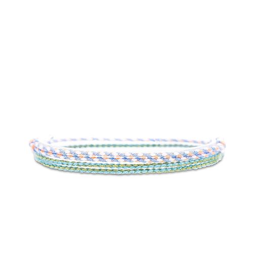 Eryi-2x Bracelet De Cheville Set Pour Hommes Et Femmes - Boho Hippie - Accessoires De Plage Et De Festival - Fabriqués À La Main - 100% Coton Écologique, Imperméable Et Ajustable (Violet & Vert)