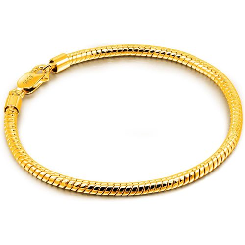 Eryi-Bracelet En Forme Serpent 3mm 4mm En 925 Argent, 6.3"" - 9.5"" Gourmette Maille Ronde Chaîne Serpentine Doré 16-24cm Cadeau De Bijoux Fête Anniversaire Pour Homme Femme