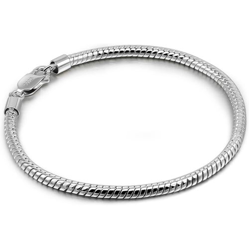 Eryi-Bracelet En Forme Serpent 3mm 4mm En 925 Argent, 6.3"" - 9.5"" Gourmette Maille Ronde Chaîne Serpentine Doré 16-24cm Cadeau De Bijoux Fête Anniversaire Pour Homme Femme