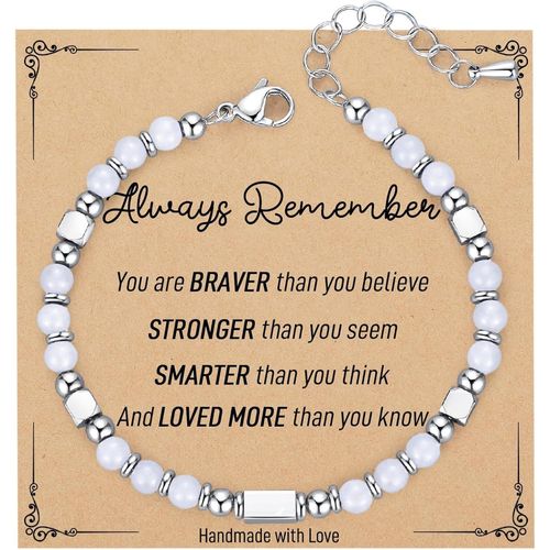 Eryi-Cadeau Pour Femme Bracelet Pierres Naturelles, Bracelets D'amitié Idee Original Cadeau, Bracelet Cadeau Noel Anniversaire Pour Amie Maman Meilleure Amie S?ur Collègues