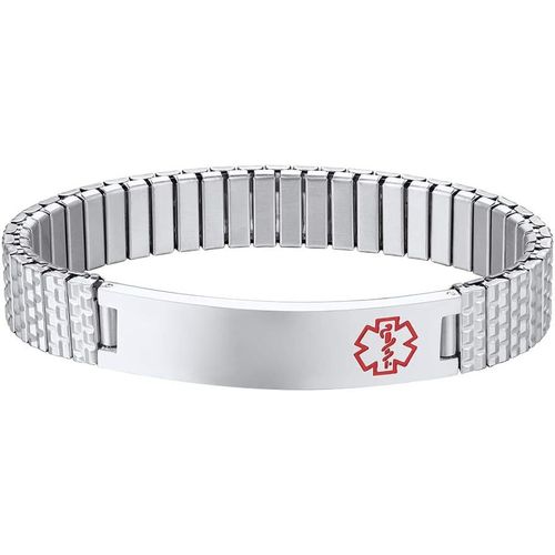 Eryi-Personnalisé Bracelet D'identification-Alerte Médicale Sos-Bracelet Sport Id-Bracelet D'allergie-Bracelet De Médicaments En Acier Réglable Pour Hommes Femmes - Gravure Gratuite Personnalisé