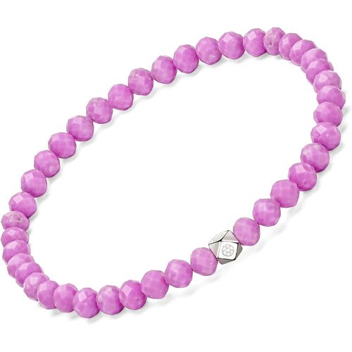 Eryi-Bracelet Tressé En Pierre Naturelle Et Argent Sterling 925 Plaqué Or - 4-6 Mm - 6,7-9,3 Pouces - Bracelet Pour Femme Et Argent Sterling 925 - Réglable