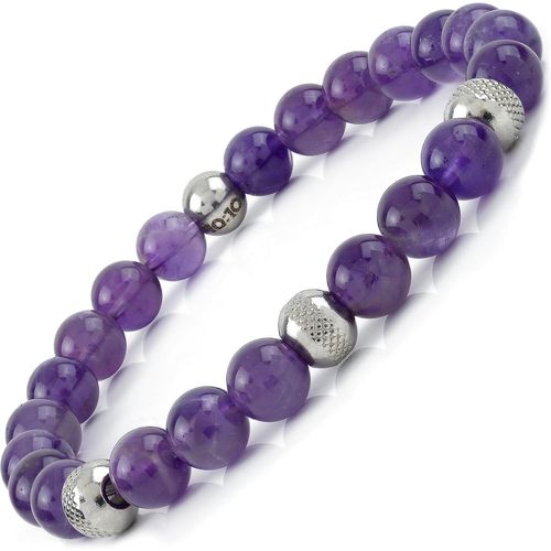 Eryi-10:10 Elastic Bracelets With Natural Stones 8 Mm