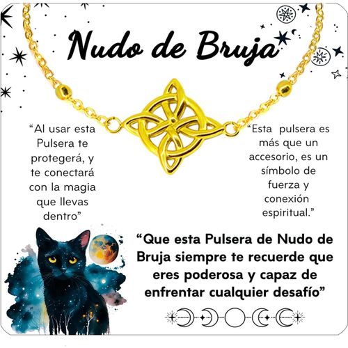 Eryi-Bracelet Noeud De Sorcière Pour Femme En Acier Inoxydable Amulette Et Protection