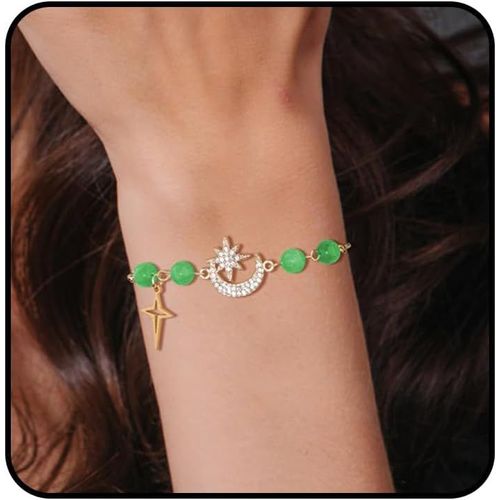 Eryi-Bracelet Pierre Naturelle 6mm, Bracelets Soleil Et Lune Plaqué Or 18 Carats, Bracelet ?il De Chat, Bracelets Cadeau Pour Maitresse Maman S?ur Amie