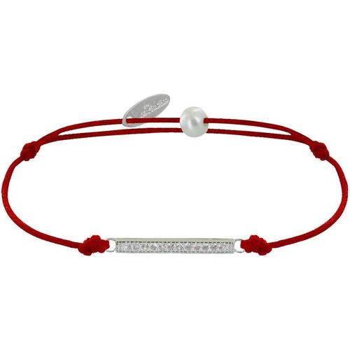 Eryi-- Bracelet Lien Argent 925 Petite Barrette De Strass