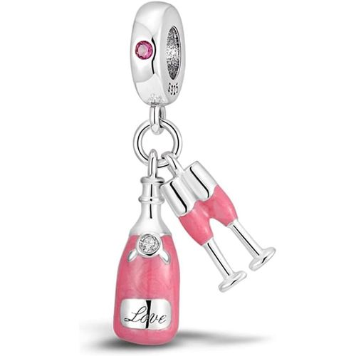 Eryi-Charme Monde Global Argent 925 Sterling Femmes Perles Charm Pendentif Breloque Avec 5a Zircone Compatible Pour Européen Bracelets Collier,Christmas Gifts For Family/Friends