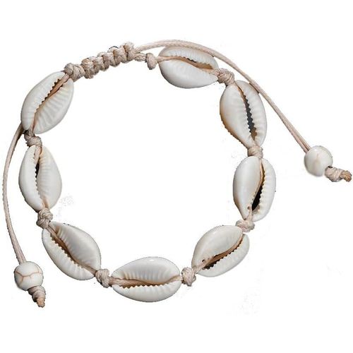 Eryi-Bracelet En Coquillage - Bracelet En Coquillage - Réglable - Bracelet De Cheville - Accessoire De Plage Hawaïen Pour Femmes Et Filles