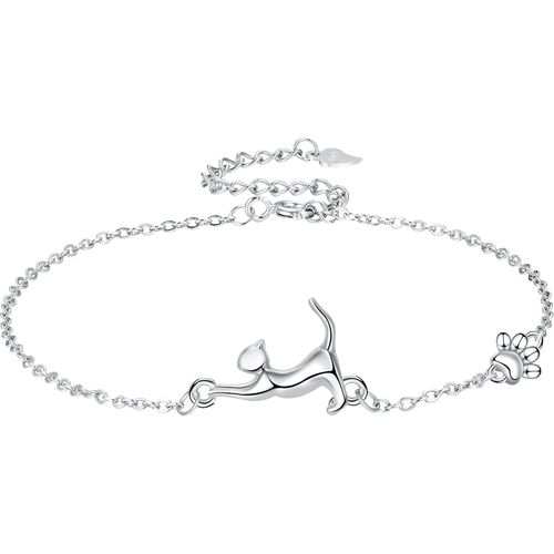 Eryi-Femme Bracelet Soeur En Argent Sterling 925 Réglable Pendentif Coeur Bijoux Cadeaux Noël D'anniversaire Pour Femmes Filles Soeurs (17+4 Cm)
