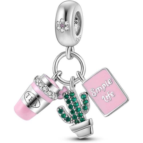 Eryi-Charme Monde Global Argent 925 Sterling Femmes Perles Charm Pendentif Breloque Avec 5a Zircone Compatible Pour Européen Bracelets Collier,Christmas Gifts For Family/Friends