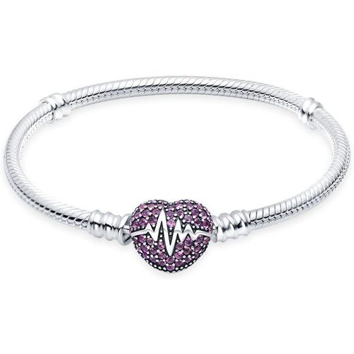 Eryi-Bracelet Pour Femme Pandora Charms Avec Fermoir C?ur En Argent 925,Bijoux Femme Cadeaux Noël Femme Anniversaire Fête Des Mères