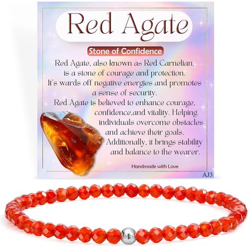 Eryi-Bracelets Pour Femmes, 4mm Pierre Naturelle En Argent 925 Cristal Elastique Bracelets, Bijoux En Cadeaux De Précieuses