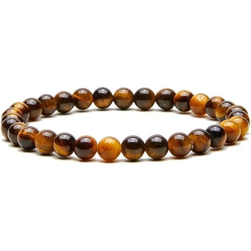 Eryi-Bracelet Oeil De Tigre Femme Bracelet De Perles De 6mm Pour Homme Et Femme En Pierre Naturelle Bracelet Élastique De Yoga Chakra Bracelet Porte Bonheur Perles De Remplacement Incluses