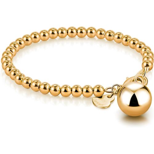 Eryi-Bracelet De Perles Pour Femme En Argent 925 Large De 4mm 6mm Sans Et Avec Pendentif Coeur, Long 13-21cm Doré Or Rose Cadeau Fête Maman Homme