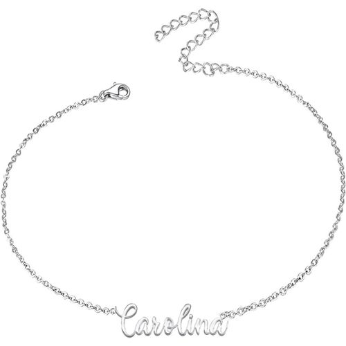 Eryi-Bracelet Pour Femme Avec Prénom En Acier Inoxydable - Pendentif Prénom Personnalisé Argenté Pour Femme - Cadeaux Personnalisés Pour Femme, Mère, Fille, Meilleure Amie