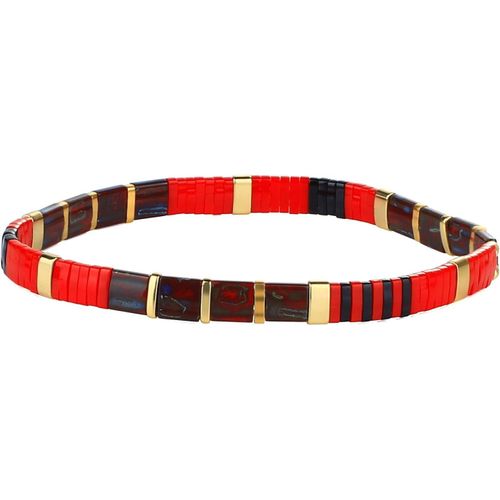 Eryi-Femmes Bracelet Charme En Perles Tila Bracelets Extensible Bracelets Tour D'amitié Bonbons Couleurs