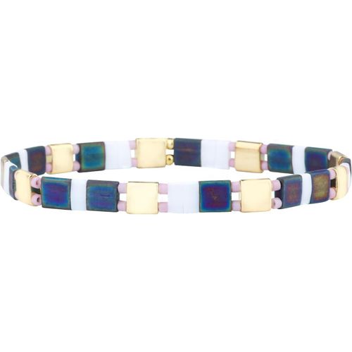 Eryi-Femmes Bracelet Charme En Perles Tila Bracelets Extensible Bracelets Tour D'amitié Bonbons Couleurs