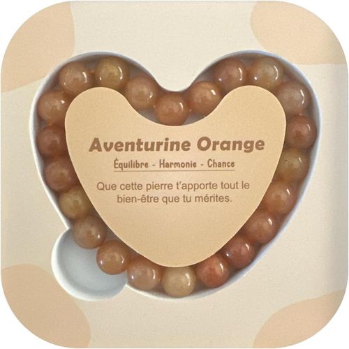 Eryi-Cadeau Maitresse - Atsem - Bracelet Pierres Naturelles - 8mm - Boite Cadeau Coeur