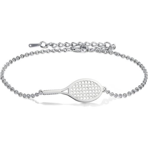 Eryi-Raquette De Tennis Bracelet Pour Femmes Hommes Délicat Réglable Tennis Raquette Charme Superposition Sport Bracelet Bracelet Amoureux Bijoux Tennis Cadeaux