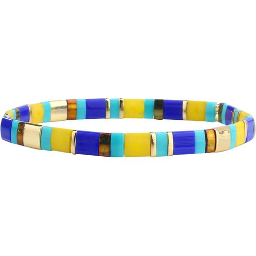 Eryi-Femmes Bracelet Charme En Perles Tila Bracelets Extensible Bracelets Tour D'amitié Bonbons Couleurs