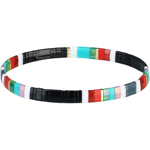 Eryi-Femmes Bracelet Charme En Perles Tila Bracelets Extensible Bracelets Tour D'amitié Bonbons Couleurs