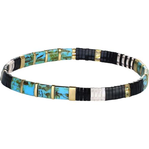 Eryi-Femmes Bracelet Charme En Perles Tila Bracelets Extensible Bracelets Tour D'amitié Bonbons Couleurs