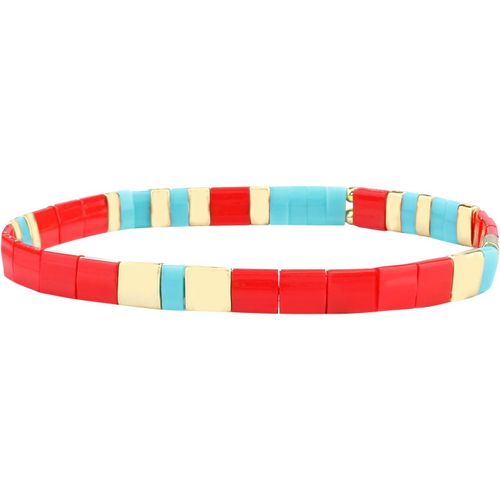 Eryi-Femmes Bracelet Charme En Perles Tila Bracelets Extensible Bracelets Tour D'amitié Bonbons Couleurs